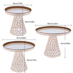 5-piece Crystal Cake Stand-french Gold Cake Stand For Wedding & Ceremony Bakery