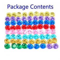 100Pcs 20MM for acrylic Diamond Gems Jewels Pirate Treasure Chest Hunt