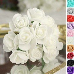 4″ Faux ROSES ARTIFICIAL FOAM FLOWERS Stems Party Event Wedding DIY Decorations