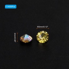14000Pcs Acrylic Wedding Table Diamonds 3mm Crystals Gems Olive Green AB