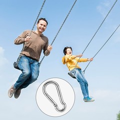 Hanging Chair Chain Set of 2 Stainless Steel Heavy Duty Hanging Kits with 4 C…