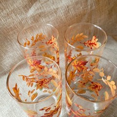 Royal Norfolk Libbey Fall Autumn Leaves 16oz Glasses – Set of 4