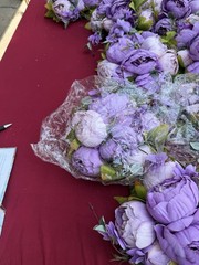 Lot of 19 Artificial Lavender Blush Peony Bouquets Wedding Floral Decor