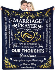 Wedding Gifts for Couples 50″x60″ Marriage Prayer Blanket Bride Gifts | Marriage