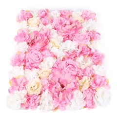 12-Pack Artificial Flower Wall Panels 24″ x 16″ Pink&Yellow&White Wedding Decor