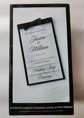 His And Hers 50 Count Varnished Layers With Ribbon, Wedding Programs