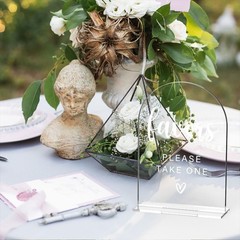 Modern Minimalist Wedding Sign 5×7 – Durable Acrylic Table Decor for Ceremonies