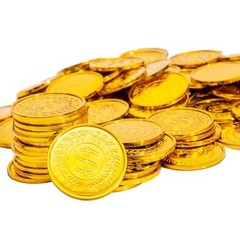 100 Pcs Plastic Gold Coins Bulk – Pirate Gold Coins for Treasure Hunt – 1