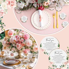 200 Pcs Wedding Favors for Guests Floral Cork Coasters Bulk Bridal Shower Thank