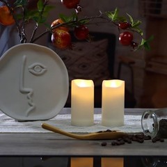 2”X4” Outdoor Flameless LED Candles with Remote Timer, 2″x4″ 2pack Remote