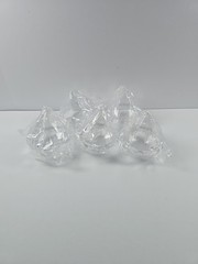 6 Pack Clear Favor Boxes, Diamond Shape Candy Boxes, 3 x 3 Inch Clear
