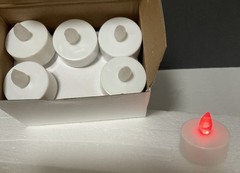 Tea Light Flameless Battery Candles – changes colors – Box of 12 each