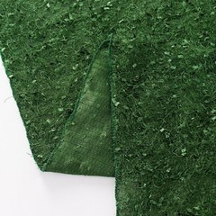 8ft x 8ft GREEN Polyester Backdrop CURTAIN Drape Panel Shaggy Fringe Party Event
