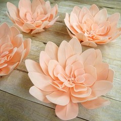 8 pcs 16″ Blush Artificial Daisy Flowers for Wall Backdrop Party Wedding Craft