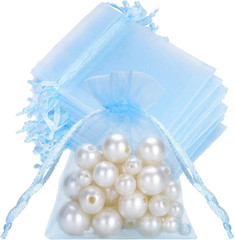 50Pcs Organza Bags, 2X3 Inch Gift Favor Bags, White Wedding Favor Bags, Jewelry