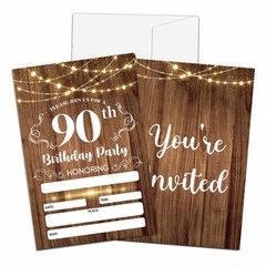 CLIRBE 90th Birthday Invitations, Birthday Party Invitations For Women Men, 9…