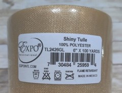 Shiny Tulle Spool of 6-inch X 100 yards Expo International, Inc 100% Polyester