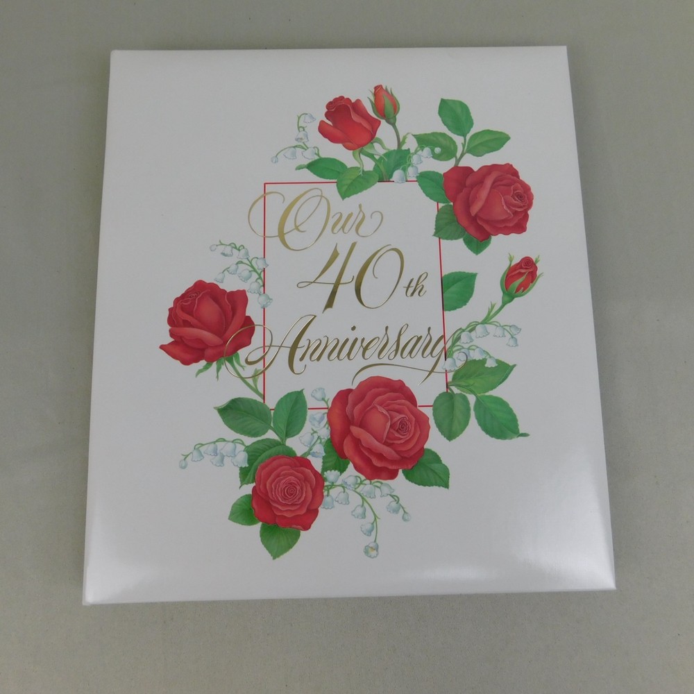 Vintage NOS Hallmark Wedding Collection 40th Anniversary Photo Album #A326