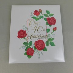 Vintage NOS Hallmark Wedding Collection 40th Anniversary Photo Album #A326