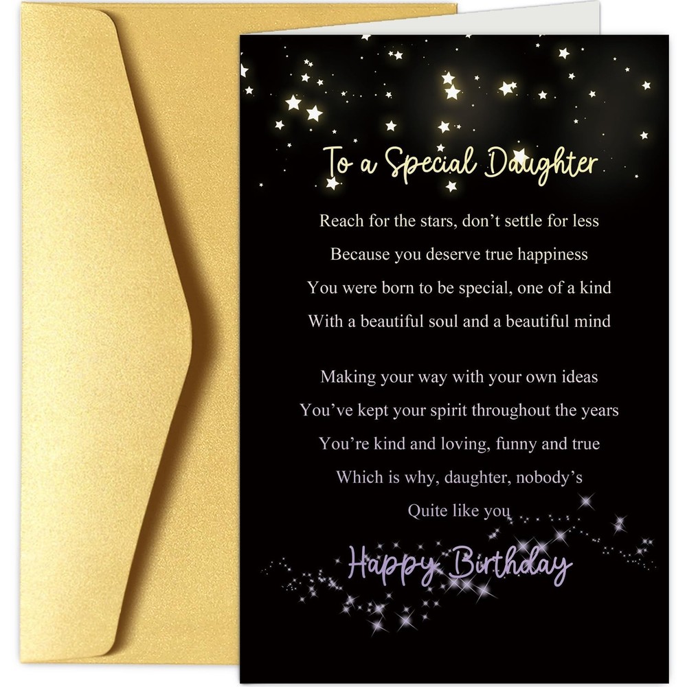 Chenive Heartfelt Daughter Birthday Card, Happy Birthday Card for Adult Daugh…