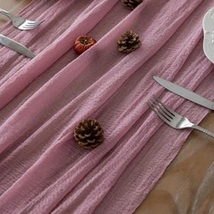 Mothers Day Cheesecloth Table Runner Gauze20 Inch0 FT Rustic Boho 1 Dusty Rose