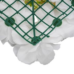12PCS White Silk Artificial Flower Wall Panels Backdrop With 100 Cable Ties