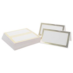 50Pcs Gold Foil Place Cards Double Sided Elegant Wedding Table Seating Cards