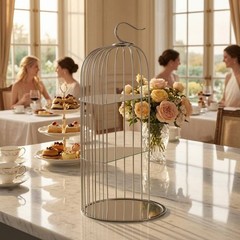 Avian Enclosure Pastry Stand Elegant Design Three-Tier Pastry Stand Sturdy