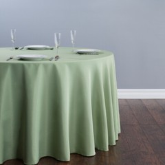 9 ROUND 120″ inch Tablecloth Polyester WEDDING 25 COLOR 5′ Ft table cover USA