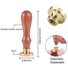 Wax Seal Stamp, Dragon and Sword Design, Removable Brass Head, Wooden Handle