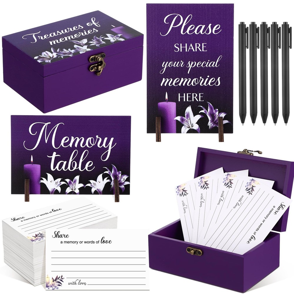 112 Pcs Celebration of Life Memory Cards Set Share a Memory Cards with Box 2 …