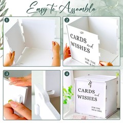 White Wedding Card with Slot & Lock, Elegant Wedding Card Boxes for Reception…