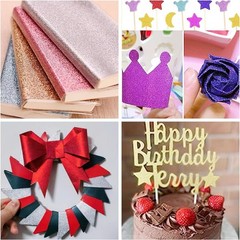 20 Sheets Black Glitter Cardstock 8.5 x 11 Inches, Heavyweight 250gsm Premium…
