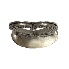 Heart Shaped Aged Pewter Finish Place Card Holders Vintage Romantic Table Decor