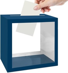 Navy Blue Clear Window Card Box Multi Party Money Gift Receiving Holder