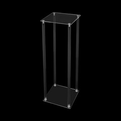 10Pcs Acrylic Clear Vase, 7.9×7.9×23.6In Rectangular Flower Display Stand,