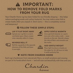 Chardin home 5×7 Jute Cotton Hand Woven Area Rug, Natural Jute Braided Boho F…