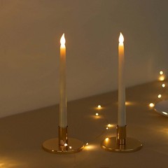 2 Gold Metal Taper Candle Holders Wedding Party Events Favors