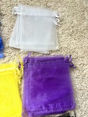 Multicolor Organza Pouches 80 Party Wedding Favors Jewelry Gift 4×4 Bags New