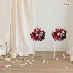 Freestand Floral Riser for Event & Home Decor 10 Pack Clear Acrylic Flower Stand