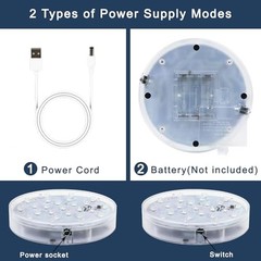 LED Lights Base – 6 inch Round Lights Display Stand for Effiel Multicolored