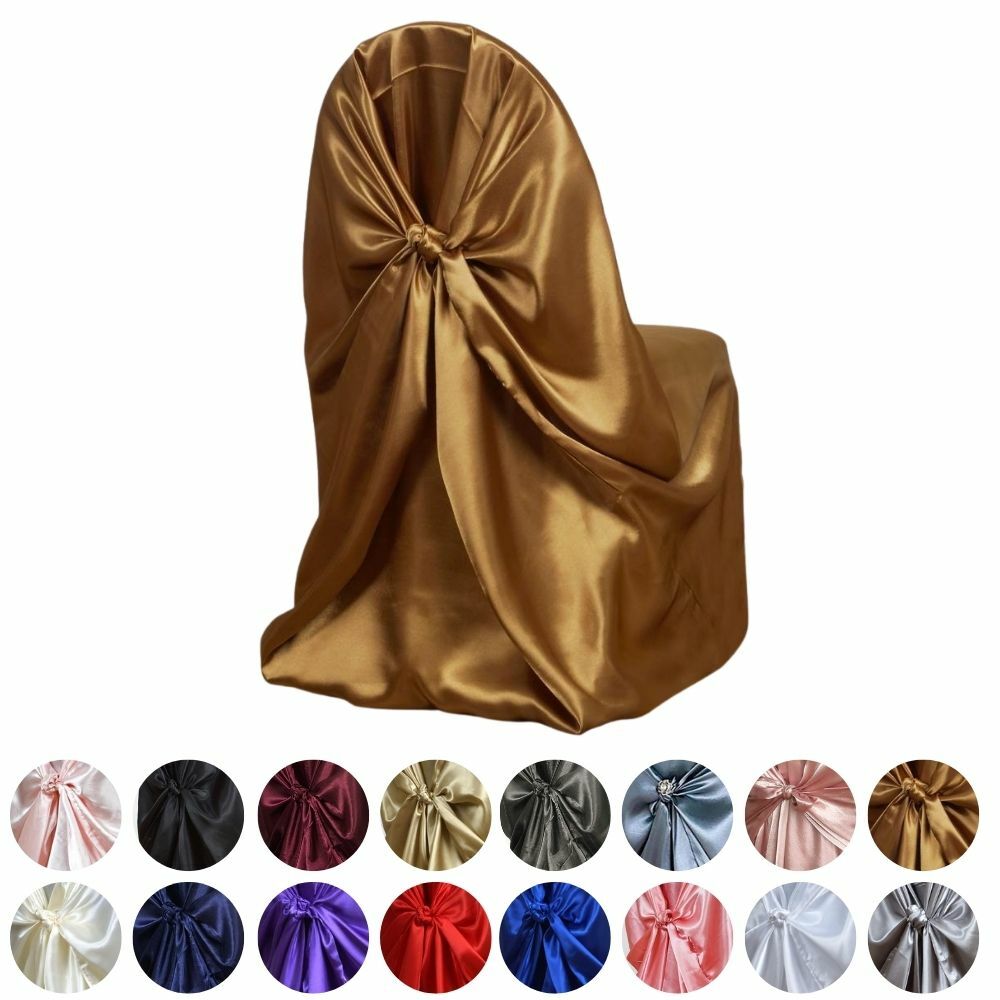 25 pcs SATIN UNIVERSAL CHAIR COVERS Wedding Reception Party Banquet Decorations