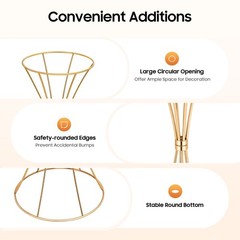 3Pcs Hourglass Wedding Flower Stand – Gold, Different Sizes, Table Centerpieces