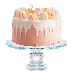 Crystal Glass Cake Stand Fruit Plate Clear Display Desserts Holder Wedding Party