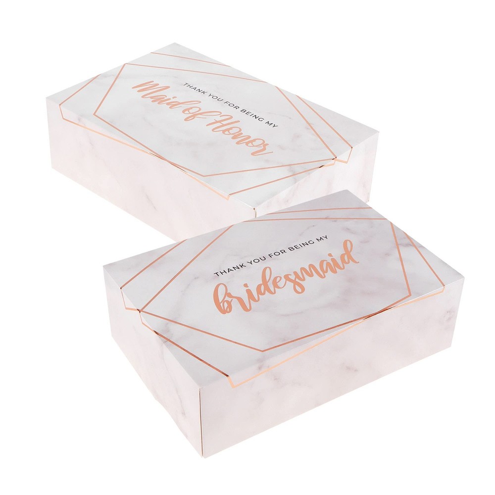 Thank You Bridesmaid box (10, marble)