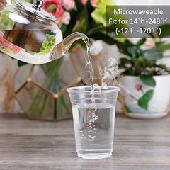 100 Pack 14 Oz Water Cups – Disposable Clear Plastic Cups