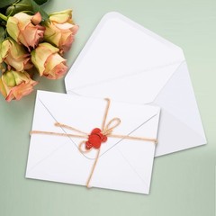 50 Packs of A7 Envelopes for Invitation, White 5×7 One Size,