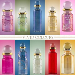 Egyptian Perfume bottles, Empty Glass Mini Mix Colors-Set of 10, Multi Color