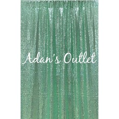 (2) silver 6 ft x 7 ft Sequined Backdrop Curtain Wedding Party Decorations