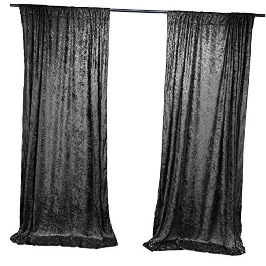 10 feet x 10 feet Lush Velvet Backdrop Drapes 60″W x 120″L (Pack of 2) Black